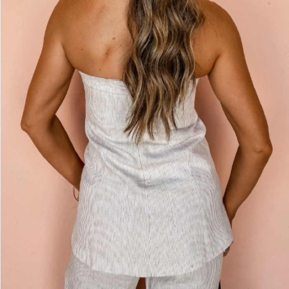 Striped Linen Matching Set - Picture 4 of 6